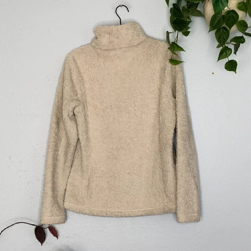 Patagonia Los Gatos Sweater White Fuzzy Small 1/4 Zip Pullover - Picture 5 of 5